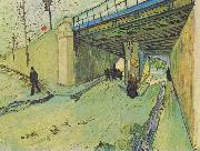 Vincent Van Gogh Railway bridge over the Avenue Montmajour oil painting reproduction